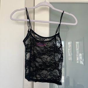 Black lace cami